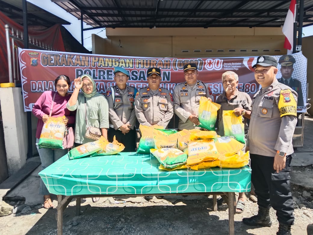Polsek Bandar Pulau Laksanakan Gerakan Pangan Murah dalam Rangka HUT RI ke-80
